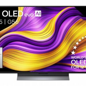 LG OLED48G56LS | 48'' OLED evo AI G5 Smart TV | 4K Ultra HD 165Hz | webOS 25 | WiFi | Zwart | Inclusief standaard