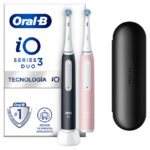 Oral-B iO3 Duo elektrische tandenborstelset zwart/roze