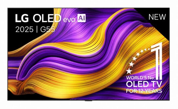 LG OLED55G55LW | 55” OLED evo AI G5 Smart TV | 4K Ultra HD 165Hz | Dolby Vision & Atmos | Zilver | Inclusief muurbeugel – Zonder standaard – 0 LG OLED55G55LW | 55” OLED evo AI G5 Smart TV | 4K Ultra HD 165Hz | Dolby Vision & Atmos | Zilver | Inclusief muurbeugel – Zonder standaard – 0